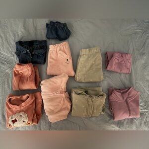 5 pairs of GAP and carter's Baby Denim Joggers with Bear Buttons - Blue